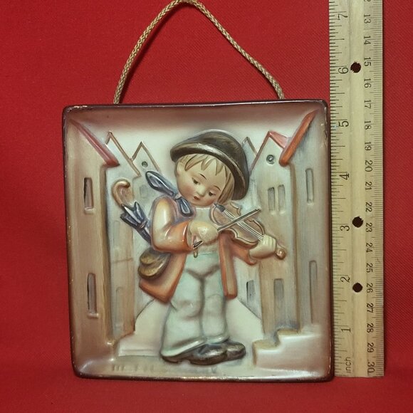 Vintage Wille Goebel Little Fiddler Wall Plaque Hanging Decor - Picture 7 of 11